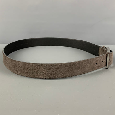 HUGO BOSS Size 34 Gray Suede Belt