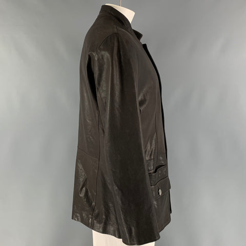 GIORGIO ARMANI 48 Size 48 Brown Leather Jacket