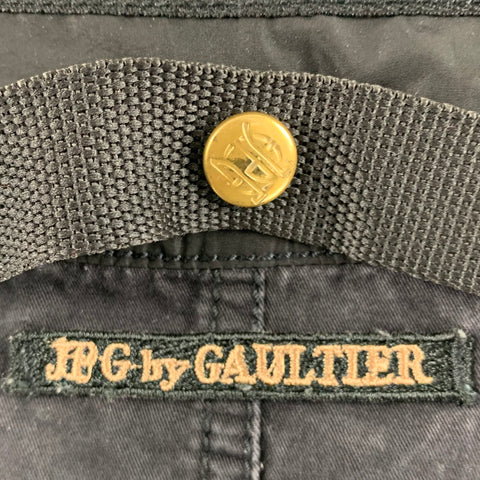 JPG by GAULTIER Size 6 Black Washed Cargo Skirt