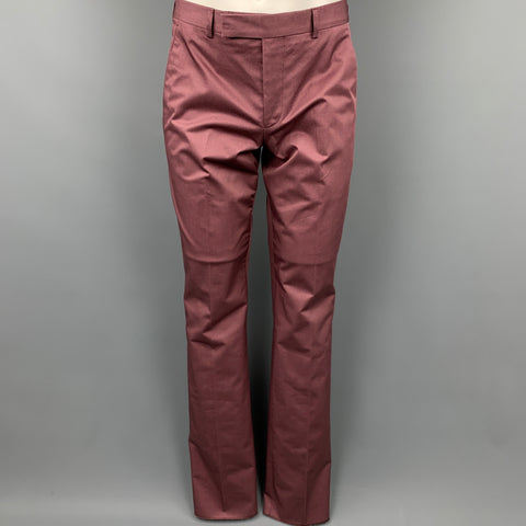 PAUL SMITH Size 38 Mauve Cotton Notch Lapel Suit