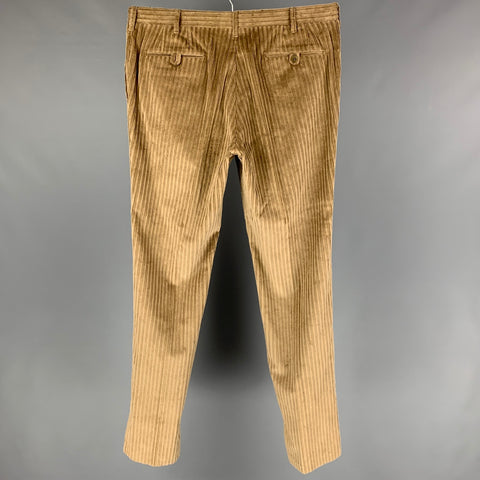 ROTA Size 36 Brown Corduroy Cotton Button Fly Dress Pants