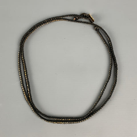 CHAN LUU Brown Leather Sterling Silver Necklace