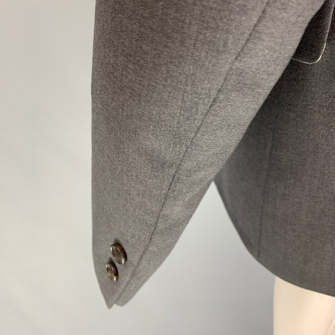 BLACK FLEECE Size 38 Dark Gray Wool Notch Lapel Sport Coat