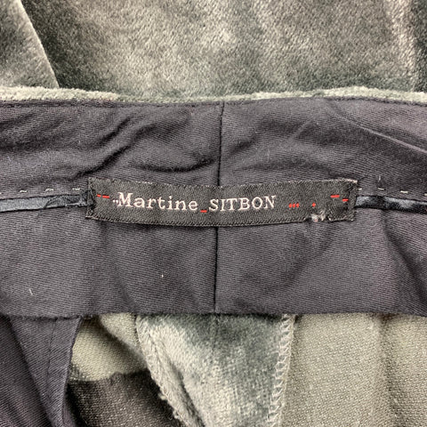 MARTINE SITBON Size 32 Gray Viscose / Cotton Zip Fly Dress Pants