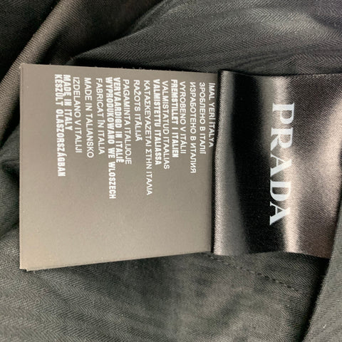 PRADA Size 34 Charcoal Wool Mohair Flat Dress Pants