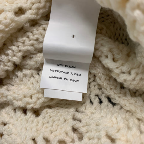 MARC JACOBS Size S Cream Gold Wool Cashmere Payettes Sweater