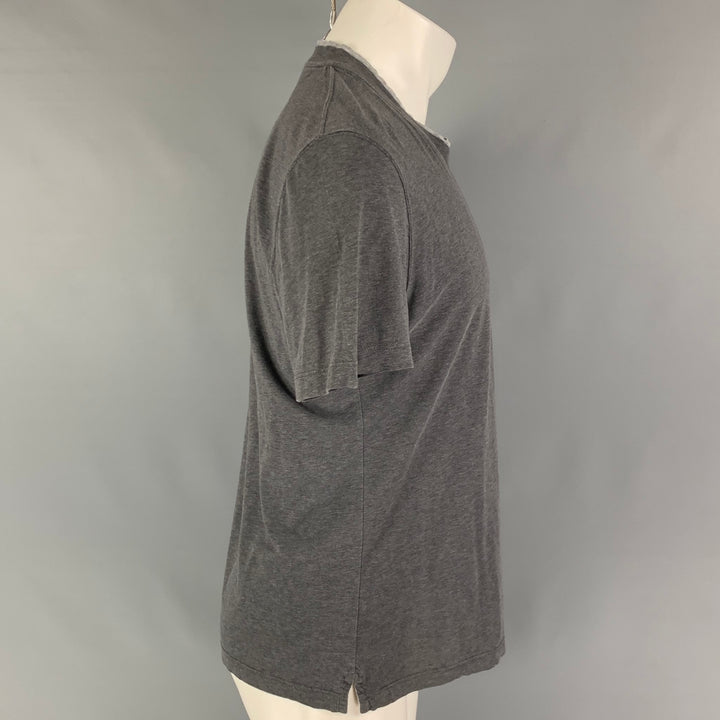BRUNELLO CUCINELLI Taille S T-shirt col V en coton gris