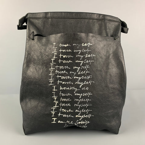 TAKAHIROMOIYASHITA MYTHINKS THE SOLOIST Black White Wrinkled Crossbody Bag