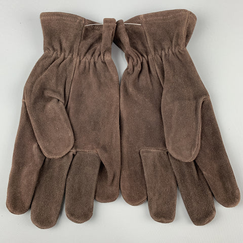 Vintage GATES Size M Dark Brown Deer Skin Suede Gloves