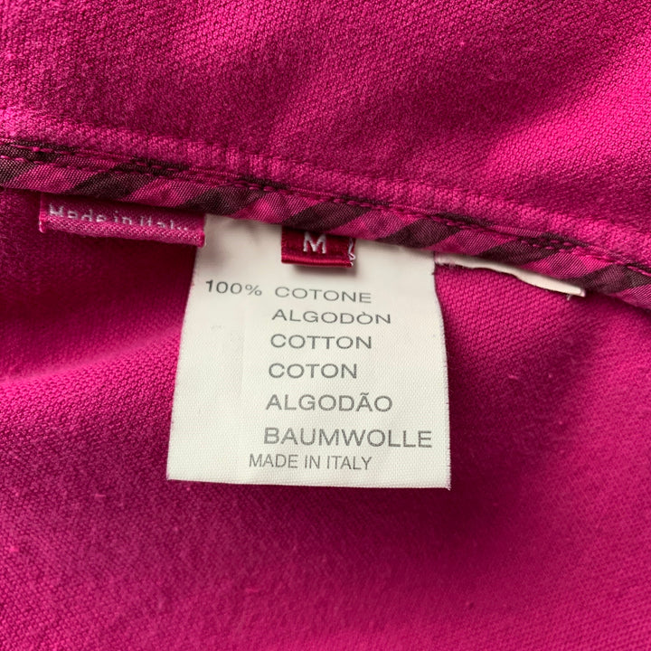 ETRO Size M Fuchsia Cotton Velvet Notch Lapel Sport Coat