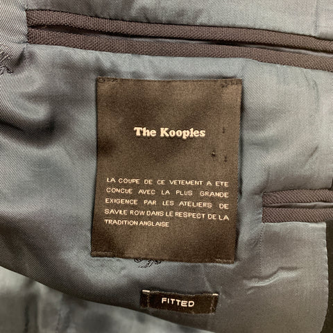 THE KOOPLES Size 38 Navy Wool Shawl Collar Fitted Sport Coat