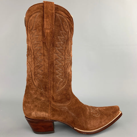 HERITAGE BOOT Size 10 Brown Suede Cowboy Boots