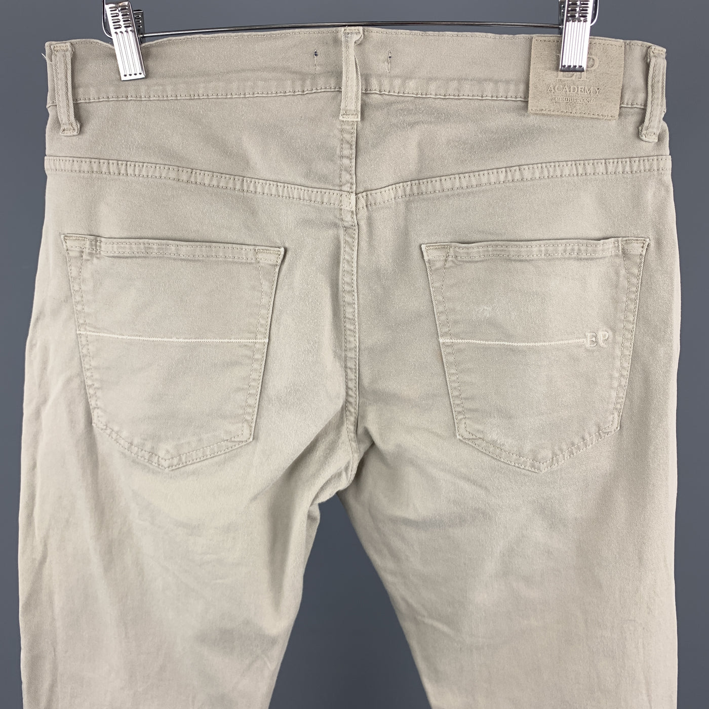 EREDI PISANO Size 34 x 33 Taupe Cotton Casual Pants