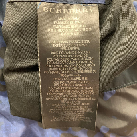 BURBERRY PRORSUM Fall 2015 Size L Navy Blue Camo Polyamide Zip Up Jacket
