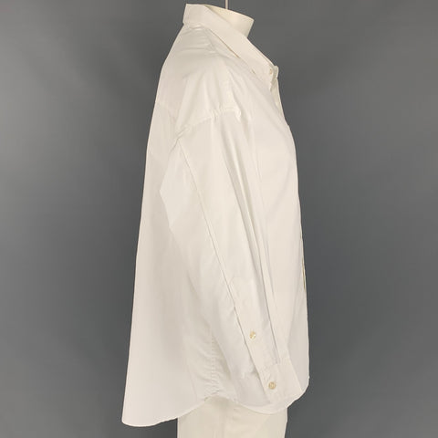 R13 Size XS White Cotton Oversized Button Up Long Sleeve Shirt
