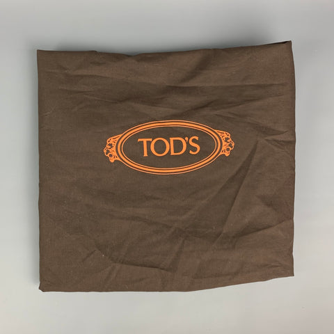 TOD'S Bolso tote Double T de piel lisa en color negro