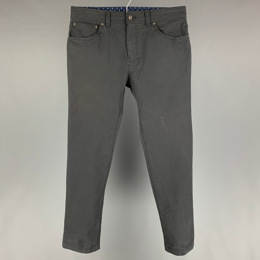 PRANA Size 34 Grey Cotton Straight Casual Pants