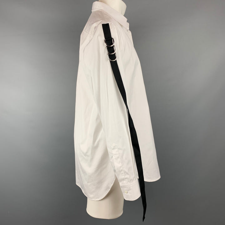 DSQUARED2 Size XS White & Black Cotton Button Up Long Sleeve Shirt