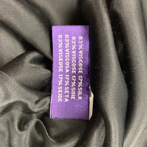 RALPH LAUREN Purple Label Size 12 Black Viscose / Silk Dress Top