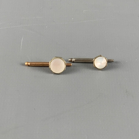 VINTAGE Silver Mother of Pearl Cuff Links