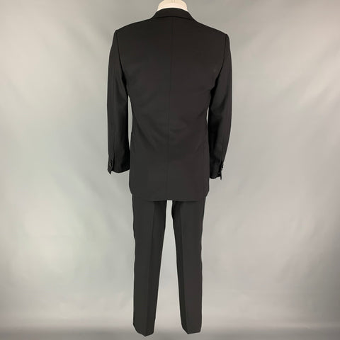 RALPH LAUREN Black Label Size 38 Regular Black Wool Peak Lapel Tuxedo Suit