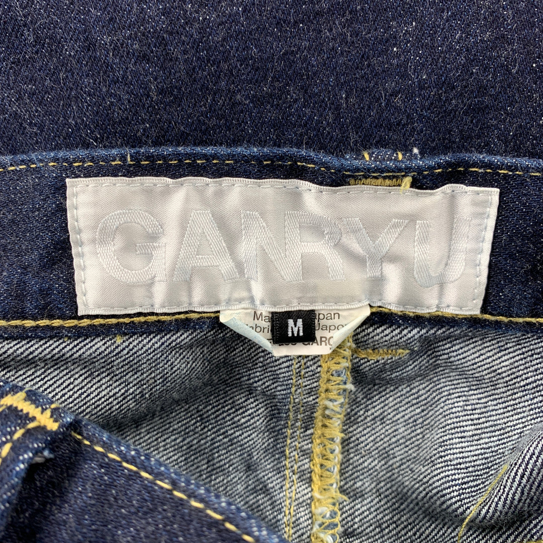 GANRYU x COMME des GARCONS Taille M Indigo Selvedge Denim Drop-Crotch Jeans