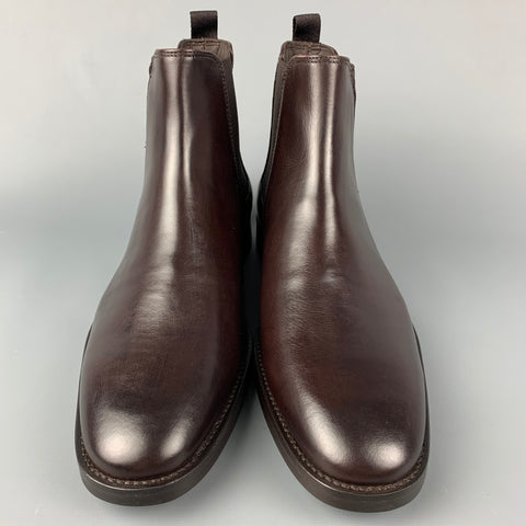BRUNO MAGLI Size 8 Dark Brown Leather Chelsea Boots