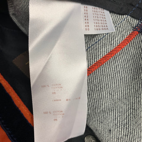LOUIS VUITTON Size 36 Indigo Cotton Zip Fly Casual Pants