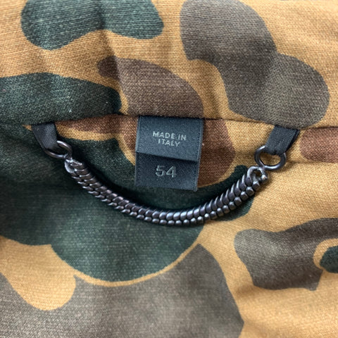 BURBERRY PRORSUM Size 44 Green Camel Camo Cotton Worker Jacket