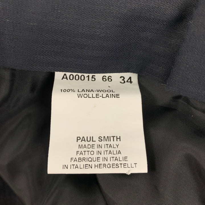 PAUL SMITH Size 42 Regular Black Purple Plaid Wool Notch Lapel Suit