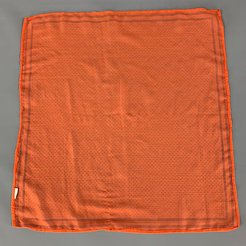 VINTAGE Orange Dots Silk Scarf
