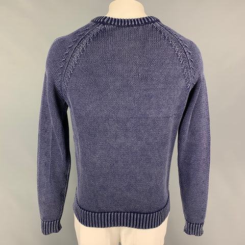 MARC by MARC JACOBS Size M Blue Knit Cotton Nylon Crew-Neck Sweater