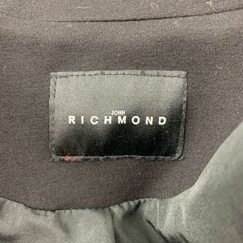 JOHN RICHMOND Size XS Black Studded Viscose Blend Jacket