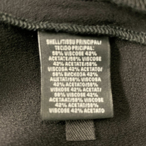RALPH LAUREN Talla 8 Blusa negra de manga larga de viscosa y acetato