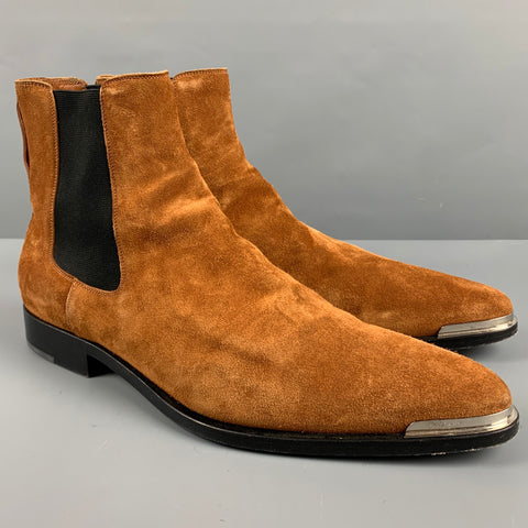 GIVENCHY Talla 13 Botas Chelsea de ante color camel