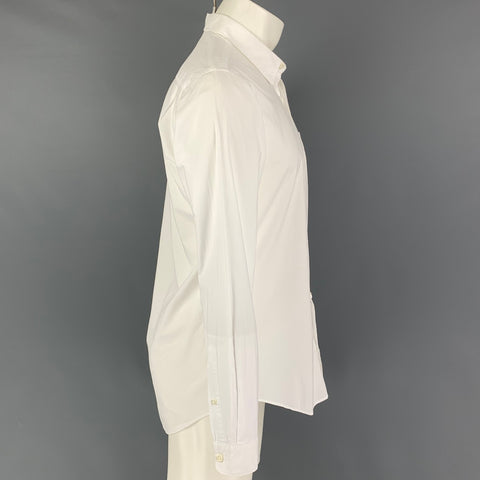 PRESIDENT's Size M White Cotton Button Up Long Sleeve Shirt