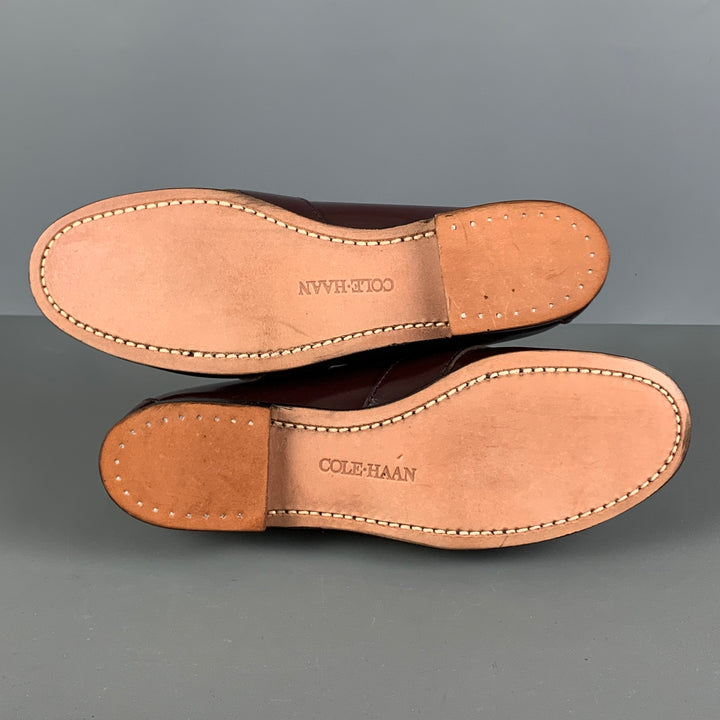 COLE HAAN Size 5.5 Burgundy Leather Loafer Flats