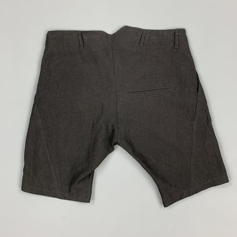 HANNIBAL Size 30 Black Linen Button Fly Shorts