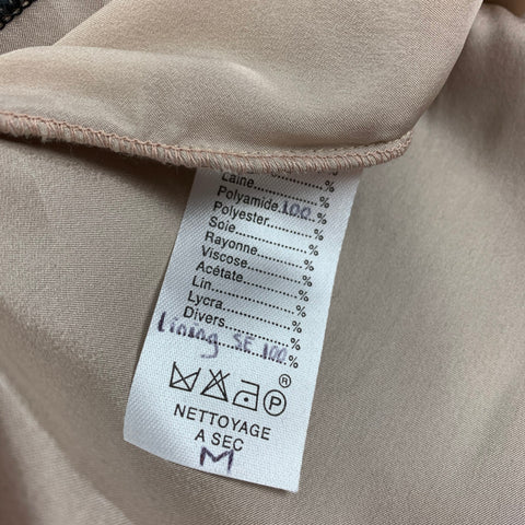 AURORE THIBOUT Size M Black Beige Polyamide Applique Camisole Dress Top