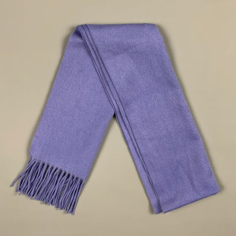 ENZO MANTAVANI Lilac Cashmere Fringe Scarf