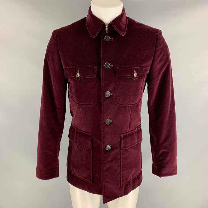 PS by PAUL SMITH Talla 38 Talla 38 Chaqueta de terciopelo de algodón burdeos