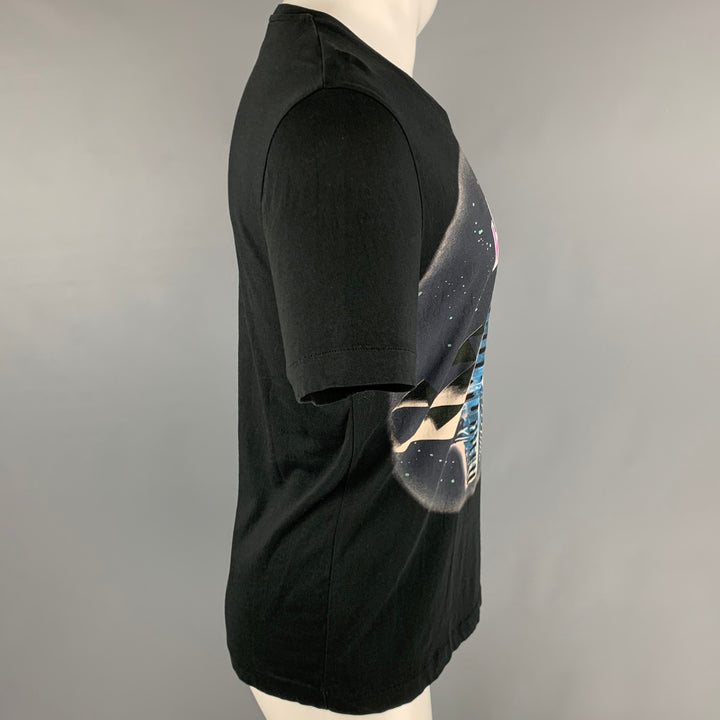 BALENCIAGA Size S Black Graphic Cotton Crew-Neck T-shirt