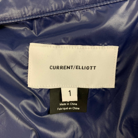 CURRENT / ELLIOTT Chaqueta Rictus con bloques de color de algodón negro marino talla S