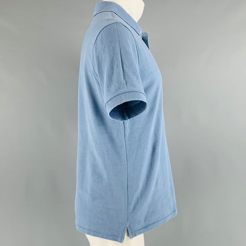 PAUL SMITH Size M Blue Cotton Short Sleeve Polo