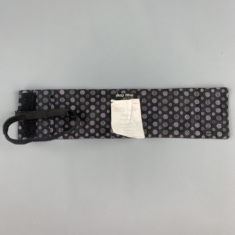 MIU MIU Purple Print Polyester Arm Cuff