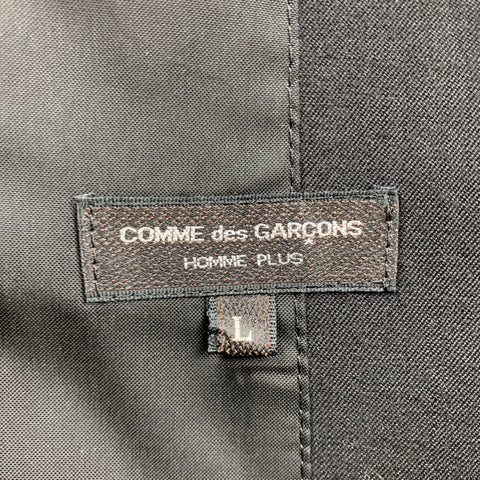 COMME des GARCONS HOMME PLUS Size L Black & Multi-Color Floral Wool Vest
