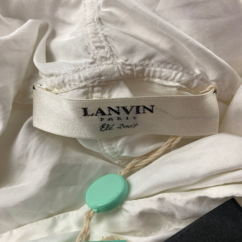 LANVIN 2007 par Alber Elbaz Taille 6 Haut décontracté en polyester blanc