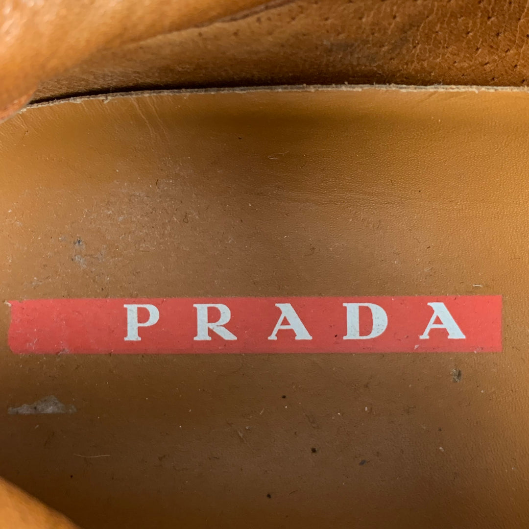 PRADA Size 9 Brown Tan Suede Sneakers