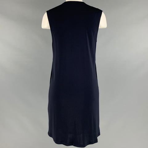 HELMUT LANG Taille XS Robe Col V Viscose Marine
