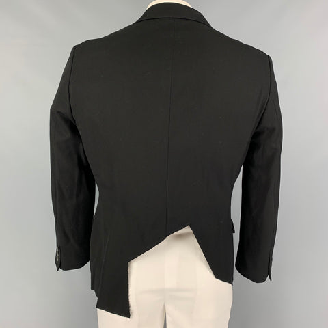 COMME des GARCONS HOMME PLUS Size L Black Wool Cropped Jacket
